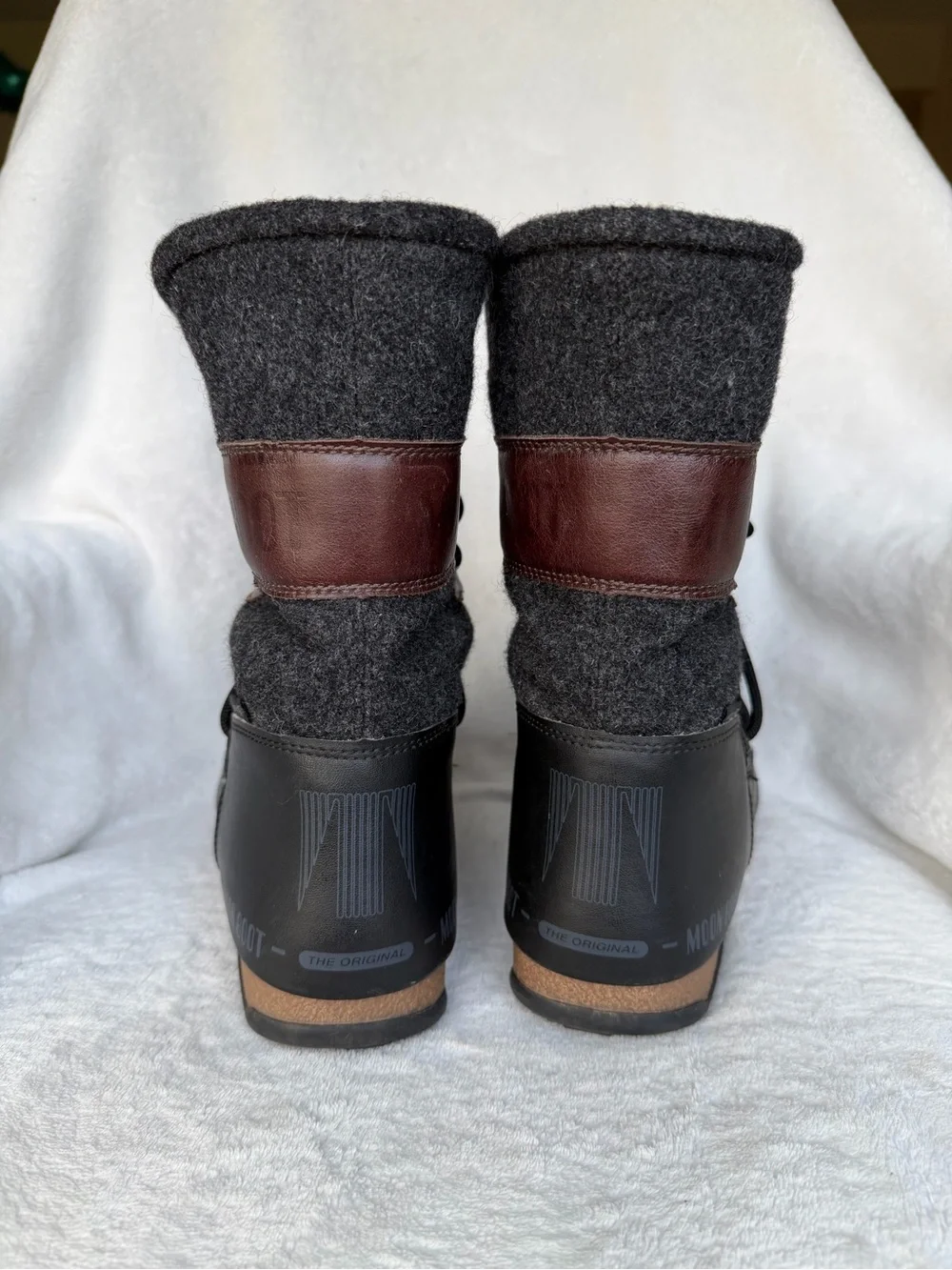Tecnica We Vienna Felt Moon Boot Waterproof Insulated Wool Black Brown Size 7
